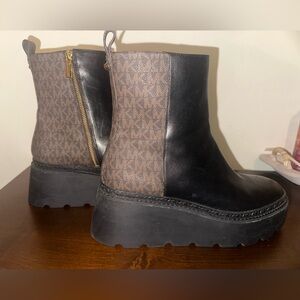 Michael Kors platform leather boots size 9.5